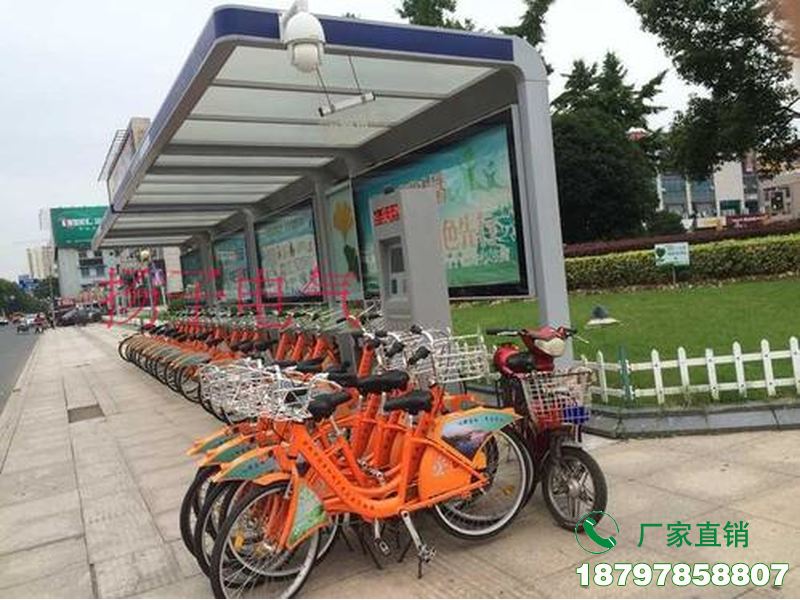 河曲县地铁站共享单车存放亭