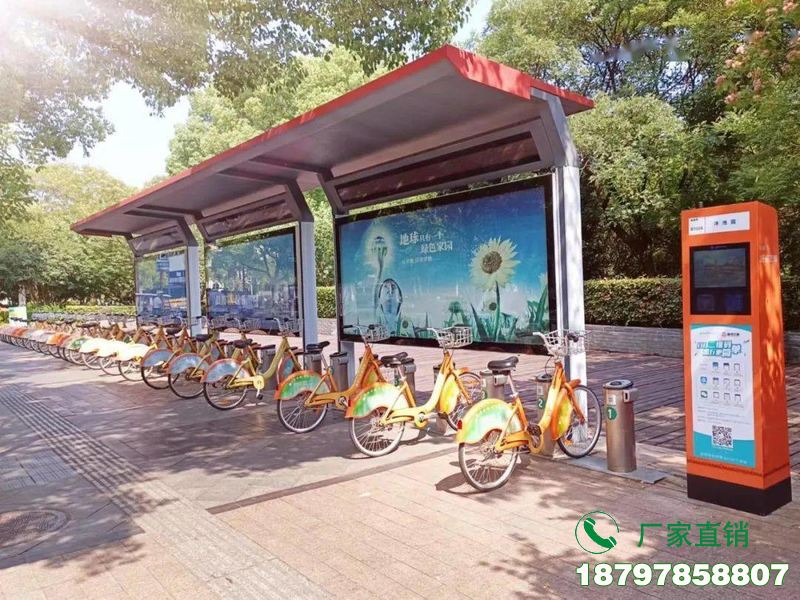 遂平县城市中心智能共享单车候车棚