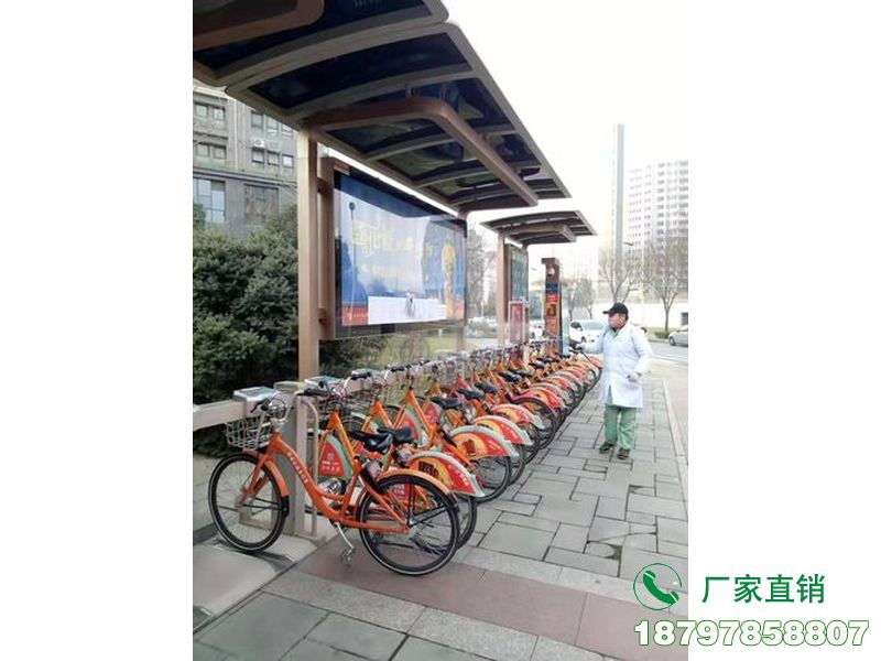 海口公交站点共享自行车棚